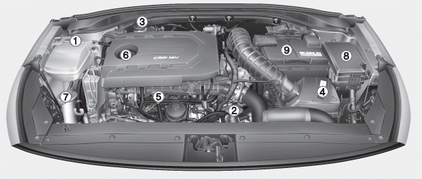 Hyundai i30. Engine compartment