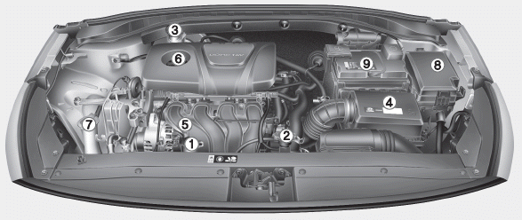 Hyundai i30. Engine compartment