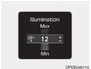 Hyundai i30. Instrument cluster control