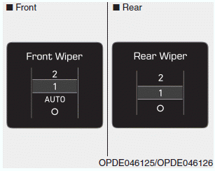 Hyundai i30. Lights mode. Wiper