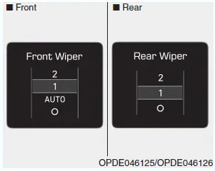 Hyundai i30. Lights mode. Wiper