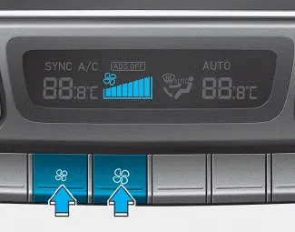 Hyundai i30. Fan speed control. Air conditioning. OFF mode