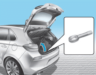 Hyundai i30. Removable towing hook