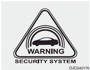 Hyundai i30. Theft-alarm system